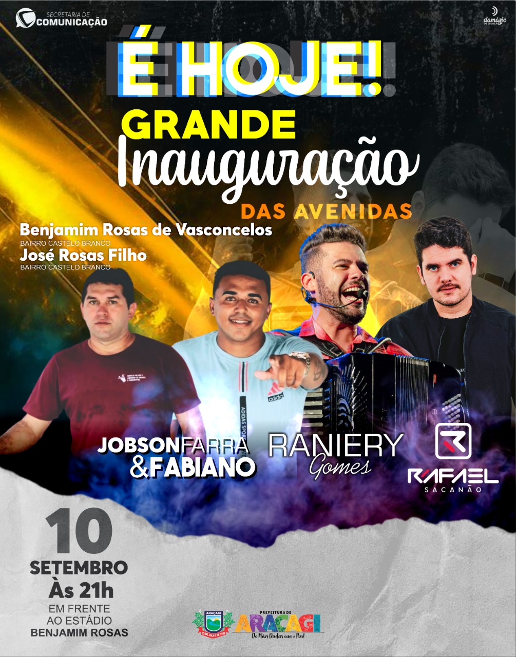 Prefeitura de Araçagi realiza neste sábado (10) a inauguração de mais duas avenidas que foram revitalizadas