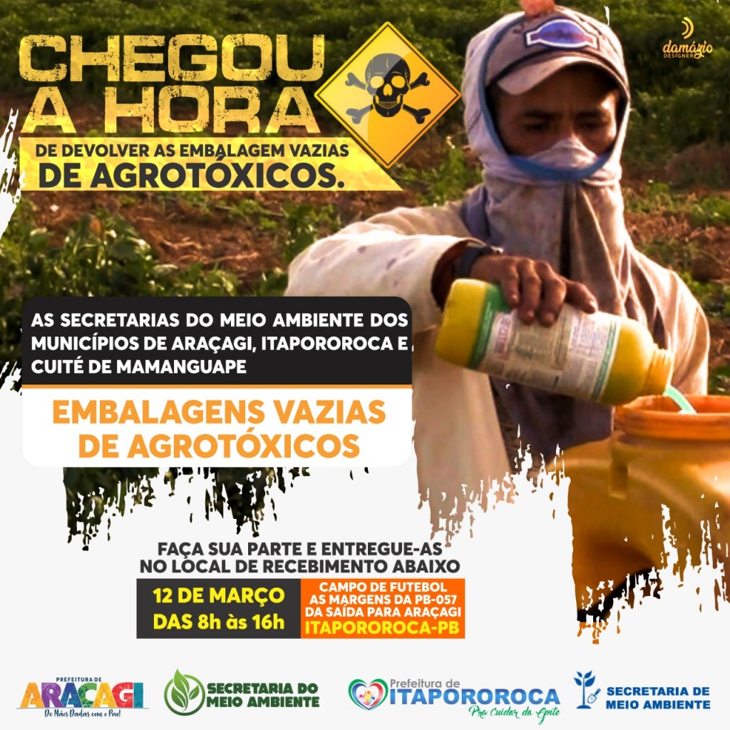 Secretaria de Meio Ambiente fecha parceria com prefeitura de Itapororoca para devolução de embalagens de agrotóxicos